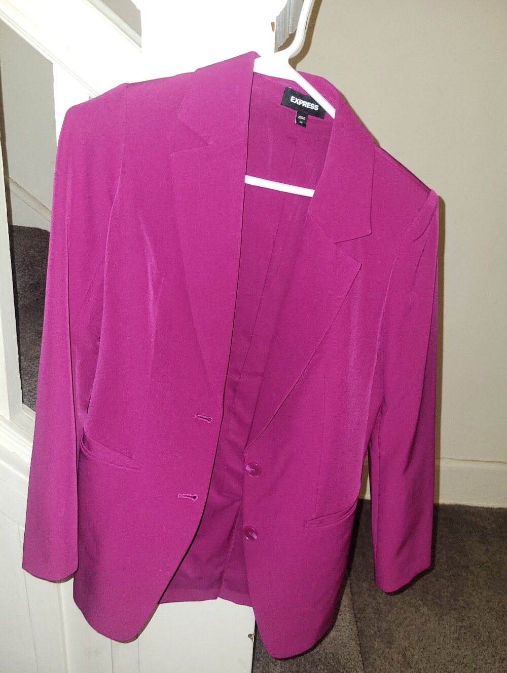 EXPRESS Boyfriend Blazer Fushcia Pink purple XS